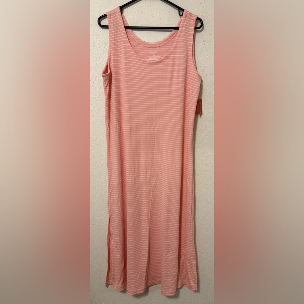 NWT State of the Day Striped Tank Nightgown, Size - Large